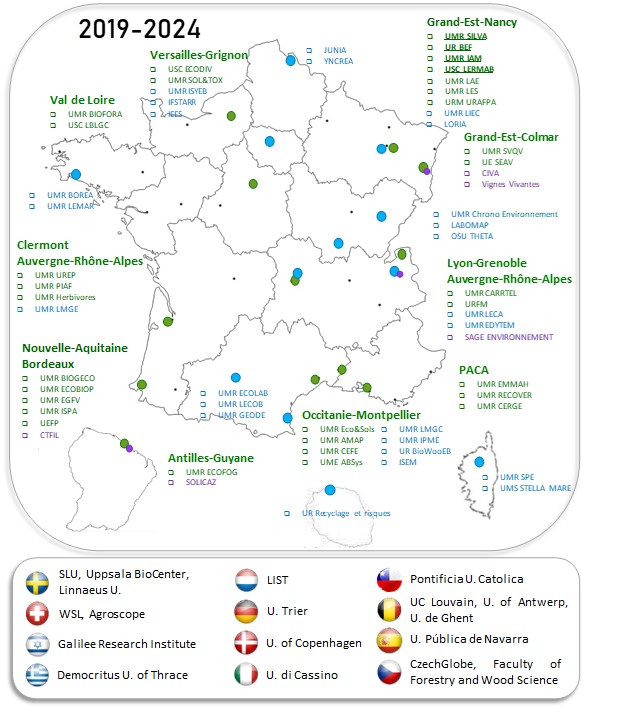 Carte france collaborations silvatech